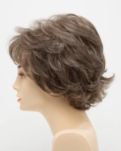 Aubrey Wig By Envy | Mono Top | Human Hair Blend -Best Wig Shop AubreyLeftSide DarkGrey