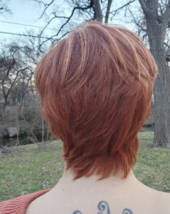 Billie Wig By Envy | Human Hair/Synthetic Blend -Best Wig Shop BilliebyEnvyLighterRed4Back