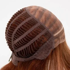 Danielle Wig By Envy | Mono Top | Human Hair | Synthetic Blend -Best Wig Shop DanielleSide LighterRed