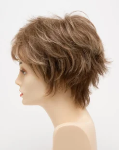 Flame Wig By Envy | Mono Crown | Human Hair | Synthetic Blend -Best Wig Shop FlameLeftSide DarkBlonde