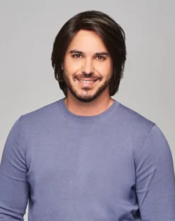 Sharp Men's Wig By HIM | Mono Top | Human Hair Blend