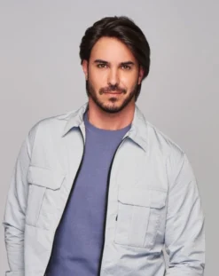 Sharp Men's Wig By HIM | Mono Top | Human Hair Blend -Best Wig Shop HIM Sharp Model2 Styled Front1