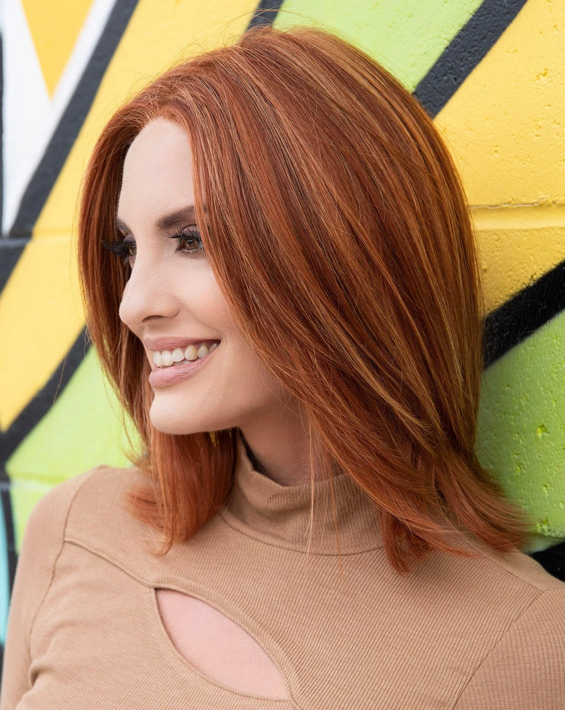 Lisa Wig by Envy | Human Hair/Synthetic Blend Lisa Wig By Envy | Human Hair/Synthetic Blend -Best Wig Shop Lisa LighterRed 6606