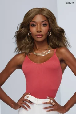 Big Spender Wig By Raquel Welch | Heat-Friendly Synthetic -Best Wig Shop RW BigSpender Model2 Front1