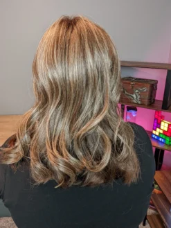 Crave The Wave Topper By Raquel Welch -Best Wig Shop RWCravetheWaveSSIcedCafeLatteBack scaled