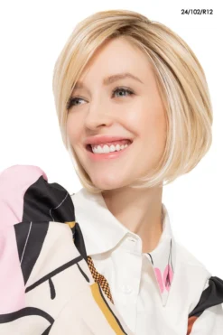 Smooth Cut Bob Wig By TressAllure | Mono Top | Heat-Friendly Synthetic -Best Wig Shop Smooth Cut 24102R12 0497 Edit cropped