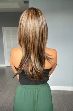 Lauren Wig By BelleTress | Heat-Friendly Synthetic -Best Wig Shop cLaurenBTRichChocolateBrownRback