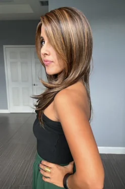 Lauren Wig By BelleTress | Heat-Friendly Synthetic -Best Wig Shop cLaurenBTRichChocolateBrownRside2