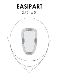 EasiPart Topper 8" | Remy Human Hair -Best Wig Shop easipart placement base dimension